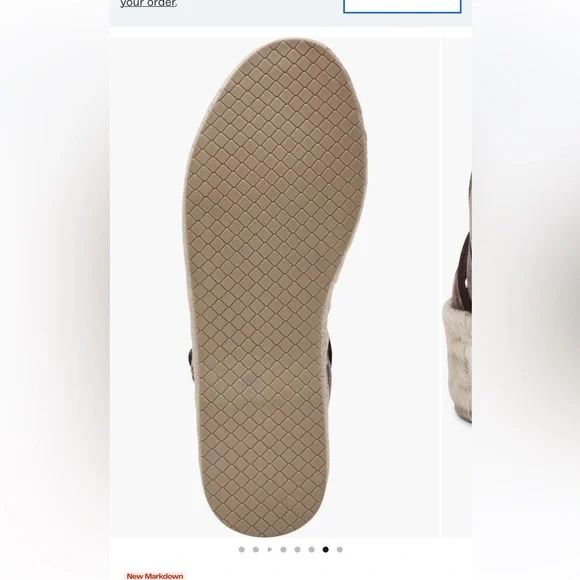 New Steve Madden Marlin Brown Leather Braided Espadrille Platform Sandals - Picture 6 of 7